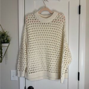 H&M Open Weave Ivory Summer Sweater
